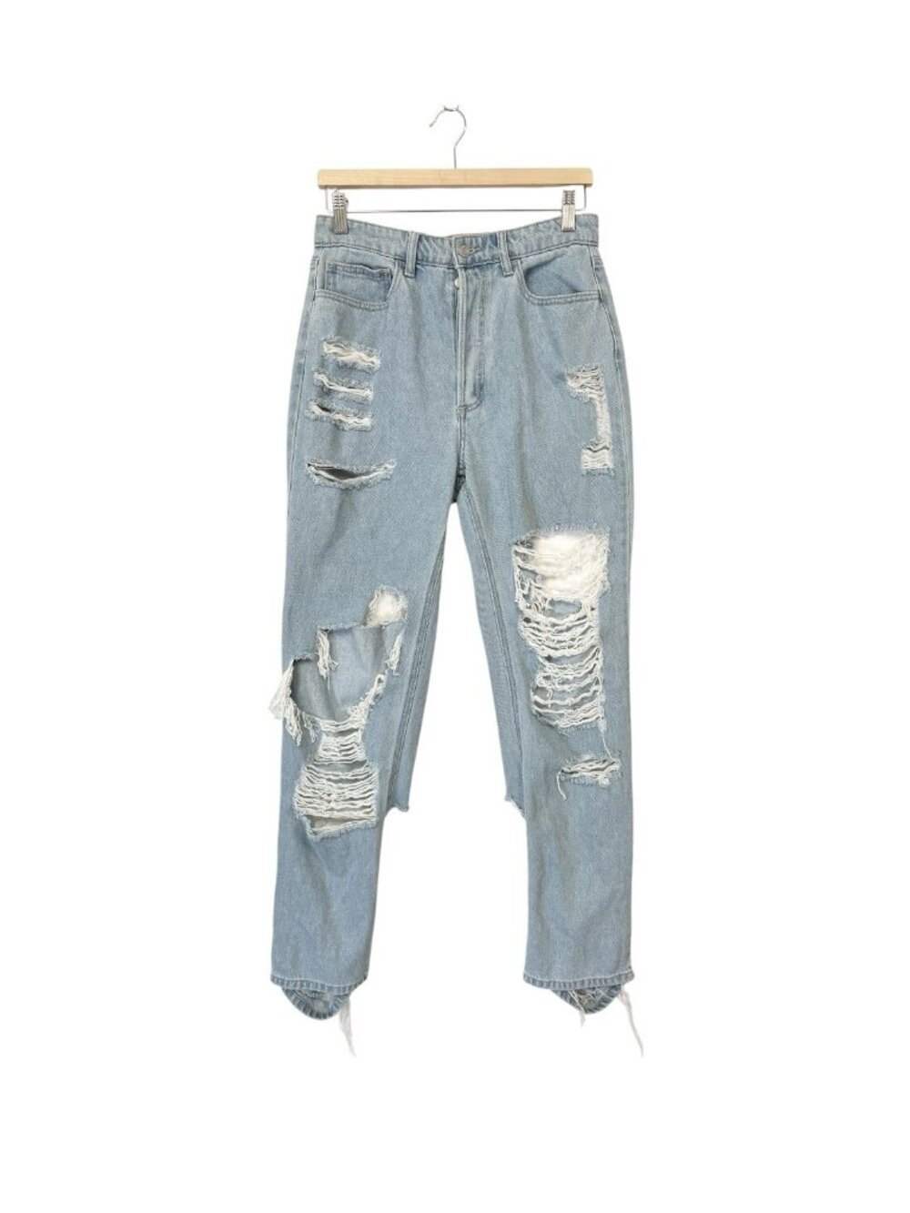 Cello Destroyed 90's High Rise Straight Leg Jeans Size 7 Waist 29" - Picture 3 of 11